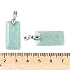 Natural Amazonite Faceted Pendants G-L623-03P-04-3