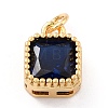 Real 18K Gold Plated Brass Inlaid Cubic Zirconia Charms ZIRC-L100-073G-08-2