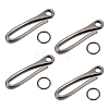  4 Sets Zinc Alloy Hook Clasps FIND-NB0004-43-1
