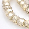 Pearl Luster Plated Glass Faceted Drum Beads Strands GLAA-A032-6mm-PL11-1