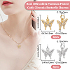 12Pcs 2 Colors Long-Lasting Plated Brass Micro Pave Cubic Zirconia Charms ZIRC-BBC0001-53-2