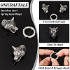Unicraftale 2 Sets 2 Styles 304 Stainless Steel Spring Gate Rings STAS-UN0041-77-5