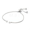 Anti-Tarnish Rhodium Plated 925 Sterling Silver Chain Bracelet Making MAK-L016-001P-1