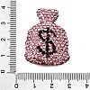 Handmade Polymer Clay Rhinestone Beads CLAY-Z006-04D-3