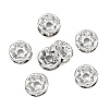 SHEGRACE Brass Micro Pave Clear Cubic Zirconia Spacer Beads XGRQ1U182-363P-2