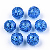Transparent Crackle Acrylic Round Beads Strands X-CCG-R002-12mm-03-2