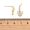 Brass with Cubic Zirconia Stud Earrings Finding KK-Q048-24G-3