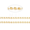 50M Rectangle Brass Rhinestone Claw Setting Chains CHC-C024-01A-G-2