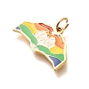 Pride 304 Stainless Steel Enamel Pendants LS-STAS-B079-01G-10-2