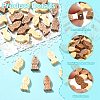 40Pcs 2 Colors Dyed Wooden Beads WOOD-CJ0002-68-3