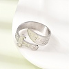 201 Stainless Steel Cuff Open Rings RJEW-Z141-01P-3