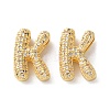 Rack Plating Brass Micro Pave Cubic Zirconia Slide Charms KK-C084-34G-K-1