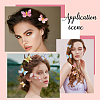 18Pcs 6 Styles Cloth Butterfly Alligator Hair Clip OHAR-GF0001-39-5