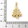 Christmas Brass Micro Pave Cubic Zirconia Pendants KK-K305-07A-01-3