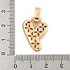 Brass Micro Pave Clear Cubic Zirconia Pendants KK-B099-01G-Y-3