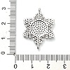 Brass Micro Pave Clear Cubic Zirconia Snowflake Connector Charms KK-L229-078P-3