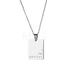 304 Stainless Steel Inspirational I AM ENOUGHT Dog Tag Pendant Necklaces for Women WG6E5CF-06-1