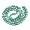 Electroplate Opaque Solid Color Glass Beads Strands EGLA-N002-26-A04-2