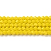 Opaque Solid Color Imitation Jade Glass Beads Strands LS-EGLA-A039-P4mm-D05-1