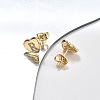 Rack Plating Brass Micro Pave Clear Cubic Zirconia Stud Earrings EJEW-K299-01G-R-4