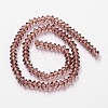 Faceted Bicone Transparent Glass Bead Strands GLAA-J082-A01-2
