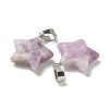 Natural Lepidolite Pendants G-B127-12P-07-2