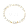 Natural Baroque Keshi & Cultured Freshwater Pearl Beaded Stretch Bracelets for Women BJEW-JB13993-3