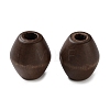 Spray Painted Wooden European Beads WOOD-A029-05-2