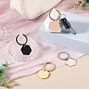 4Pcs 4 Styles Stainless Steel Keychains KEYC-TA0004-81B-6