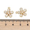 Rack Plating Brass Micro Pave Cubic Zirconia Pendants KK-C082-01G-4