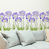 6Pcs 6 Styles Agapanthus Theme PET Hollow Out Drawing Painting Stencils DIY-WH0394-0027-7