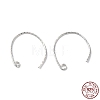 Rhodium Plated 925 Sterling Silver Earring Hooks STER-NH0001-42P-1
