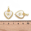 Brass Micro Pave Cubic Zirconia Pendants KK-N257-01A-G-3