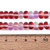 Frosted Transparent Glass Beads Strands FGLA-M002-01A-4