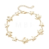 Summer Beach 304 Stainless Steel Turtle Starfish Link Chain Anklets for Women AJEW-AN00788-3
