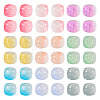 180Pcs 9 Colors Two Tone Transparent Crackle Glass Beads Strands GLAA-TA0001-97-9