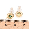 Brass Cubic Zirconia Stud Earring Findings LS-EJEW-A155-03D-G-2