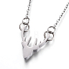 304 Stainless Steel Pendant Necklaces NJEW-O109-01P-2