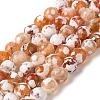 Dyed & Heated Natural Fire Crackle Agate Beads Strands G-P539-B01-12-1