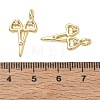 Brass Micro Pave Clear Cubic Zirconia Pendants CU-CBA5585-02G-3
