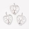 Natural Quartz Crystal Pendants G-G713-F09-1