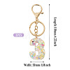 Number 3 Transparent Resin Keychains KEYC-TADJ0001-10C-2