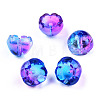 Transparent Spray Painted Glass Beads GLAA-N035-032-G01-2