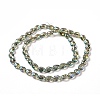 Transparent Electroplate Glass Beads Strands GLAA-C025-02H-3