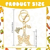 Alloy Rhinestone & Iron Keychain KEYC-YW00279-06-2