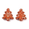 Christmas Tree Polymer Clay Rhinestone Beads CLAY-NH0001-14I-1
