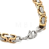 Ion Plating(IP) 304 Stainless Steel Byzantine Chain Bracelets for Men BJEW-B093-05GP-3