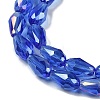 Transparent Electroplate Glass Beads Strands LS-EGLA-N013-T8mm-B11-3