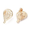 Brass Stud Earring Findings KK-M211-03G-2