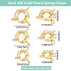 9Pcs 3 Styles Rack Plating Brass Spring Clasps KK-BBC0005-66-2